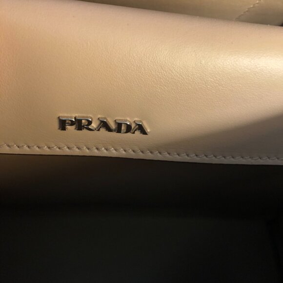 PRADA City Calfskin Braided Medium Double Bag Cammeo Beige - Picture 9 of 16